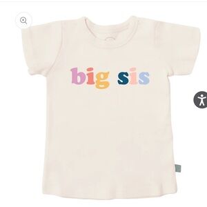 Finn & Emma Big Sis Kids T-Shirt - Cream